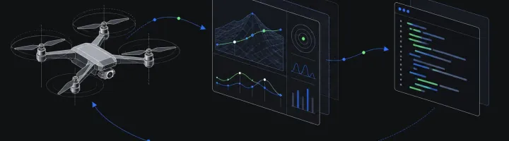 Flight data from DroneForge's drones flowing into analysis and code