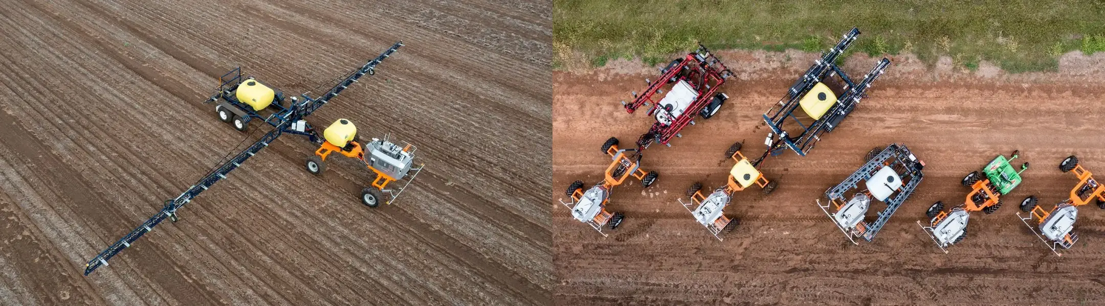 SwarmFarm's autonomy team and one of their farm robots